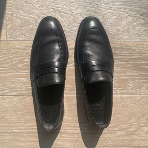 Cole haan black leather dress shoe hawrhorne penny loafer